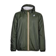 Waterdichte nylonjas met Sherpa voering K-Way , Green , Heren