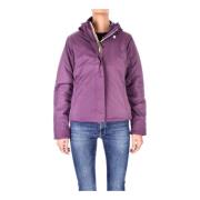 Dames Jas met Ritssluiting en Knopen K-Way , Purple , Dames