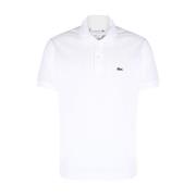 Klassieke Witte Katoenen Polo Lacoste , White , Heren