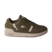 Groene leren en suède herensportschoenen Lacoste , Green , Heren