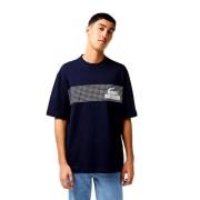Wijdvallend Heren T-Shirt Th5590 Lacoste , Blue , Heren