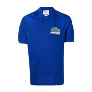 Blauw Logo Polo Shirt Lacoste , Blue , Heren