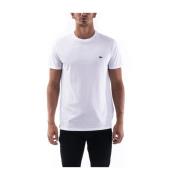 Katoenen T-Shirt, Stijl ID: Th6709-001 Lacoste , White , Heren
