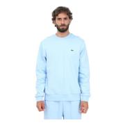 Clear Blue Heren Ronde Hals Sweatshirt Lacoste , Blue , Heren