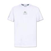 T-shirt met logo Lacoste , White , Heren