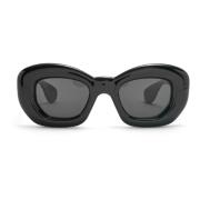 Gedurfde zwarte cat-eye zonnebril Loewe , Black , Dames