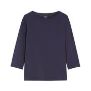 Lange Mouw Tops, Klassieke Collectie Max Mara , Blue , Dames