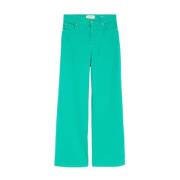 Stijlvolle leren broek Max Mara , Green , Dames