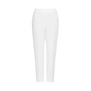 Witte Zijden Gevouwen Broek Max Mara , White , Dames