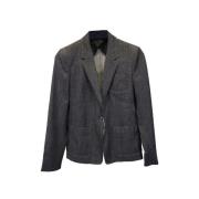 Grijze Single-Breasted Blazer van Wol Max Mara , Gray , Dames