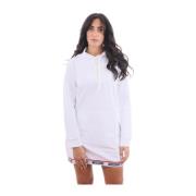 Logo-Print Hoodie Jurk Moschino , White , Dames