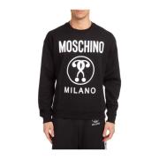 Dubbel Vraagteken Sweatshirt Moschino , Black , Heren