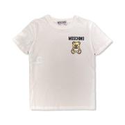 Stijlvolle Dames T-Shirt - Trendy Ontwerp Moschino , White , Dames