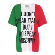 Multicolor Statement T-shirt Moschino , Multicolor , Dames