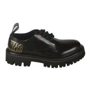 Zwarte platte schoenen Moschino , Black , Heren