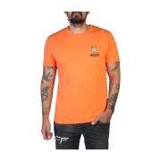 Heren Lente/Zomer Logo Print T-Shirt Moschino , Orange , Heren