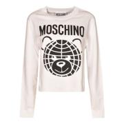 Damesmode Sweatshirts Moschino , White , Dames