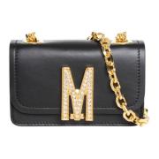 Effen Logo Cross Body Tas Moschino , Black , Dames