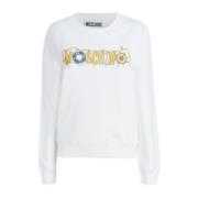 Trendy Sweatshirt Collectie Moschino , White , Dames