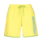 Opvallende Zwembroek voor op het Strand Moschino , Yellow , Heren