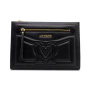 Zwarte Polyurethaan Clutch voor Dames Moschino , Black , Dames