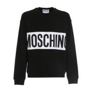 Logo Band Sweatshirt Moschino , Black , Heren