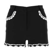Zwarte stretch crepe shorts Moschino , Black , Dames
