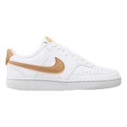 Lage Court Vision Wit Goud Sneakers Nike , White , Dames