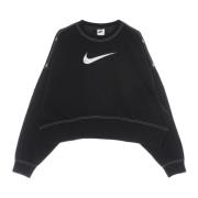 Zwart Sportswear Swoosh Fleece Crew Nike , Black , Dames