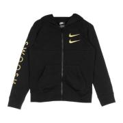 Zip Hoodie Sports Sweater Nike , Black , Heren