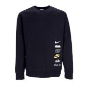Club + Mlogo Crewneck Sweatshirt Nike , Black , Heren