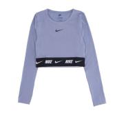 Sportswear Crop Tape Longsleeve Top Nike , Purple , Dames