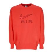Air Fleece Crewneck Sportkleding Nike , Red , Dames
