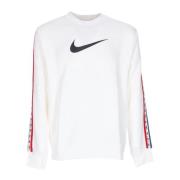Fleece Crewneck Sweatshirt White/Red/Black Nike , White , Heren