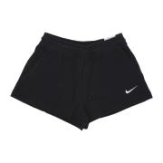 Hoog getailleerde geribbelde jersey shorts Nike , Black , Dames