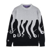Sweatshirt Octopus , Gray , Heren
