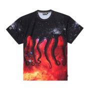 Octopus Galaxy T-shirt Octopus , Black , Heren