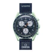 Swatch x Omega Bioceramic Moonswatch Mission to Earth Omega , Black , ...