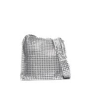 Zilveren Pixel Mini Micro Schoudertas Paco Rabanne , Gray , Dames