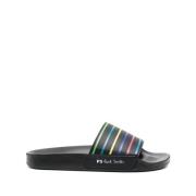 Regenboog Streep Logo Sandalen Paul Smith , Black , Heren