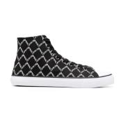 Logo High-Top Sneakers Zwart Canvas Paul Smith , Black , Heren