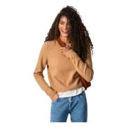 Round-neck Knitwear Pepe Jeans , Brown , Dames