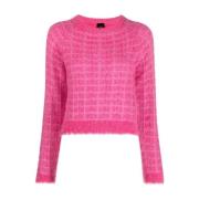 Ronde hals gekweek Pinko , Pink , Dames