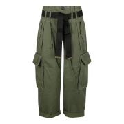 Cropped Trousers Pinko , Green , Dames