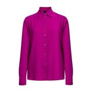 Paarse knoopsluiting shirts Pinko , Purple , Dames