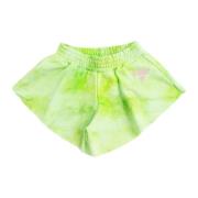 Katoenen Shorts met Elastische Taille Pinko , Green , Dames