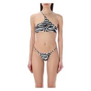 Zebra Print Bikini Ss23 The Attico , White , Dames