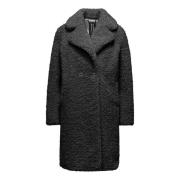 Sherpa Fleece Revers Jas BomBoogie , Black , Dames