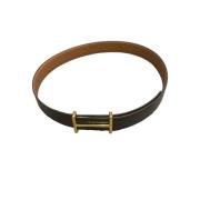 Pre-owned Leather belts Hermès Vintage , Black , Dames