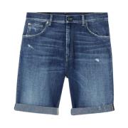 Denim Bermuda Shorts Dondup , Blue , Heren
